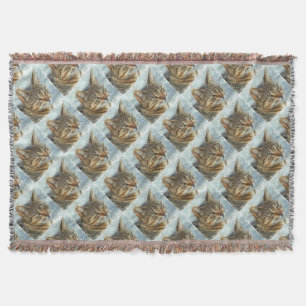 Stunning Tabby Cat Close Up Graphite Pencil Portra Throw Blanket
