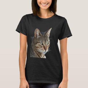 Stunning Tabby Cat Close Up Portrait Vector T-Shirt