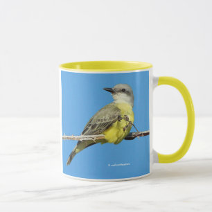 Stunning Tropical Kingbird on Wild Blackberry Bran Mug