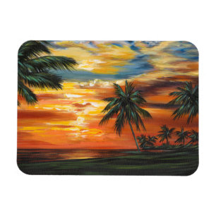Stunning Tropical Sunset Magnet