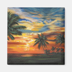 Stunning Tropical Sunset Magnet