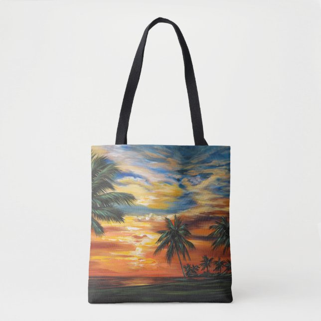 Stunning Tropical Sunset Tote Bag (Front)