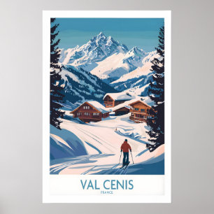 Stunning Val Cenis Ski Art for Winter Enthusiasts Poster