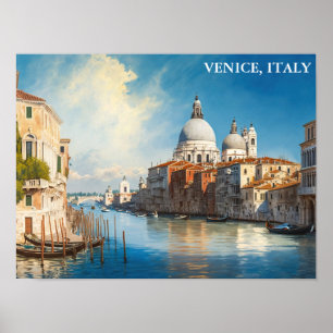 Stunning Venice Italy Gondola View Poster