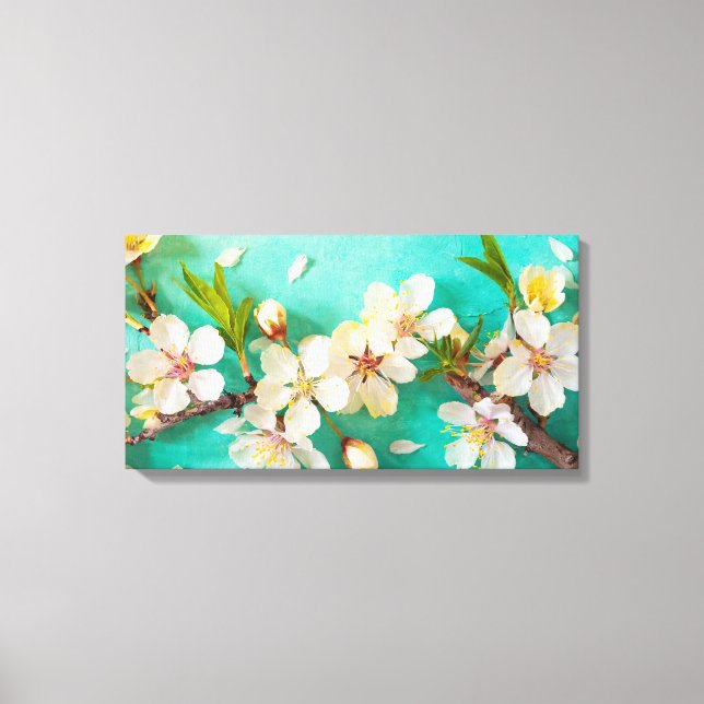 Stunning Vibrant Cherry Blossoms Canvas Print (Front)