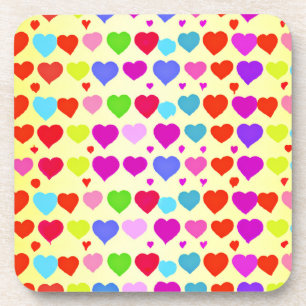 Stunning Vibrant Love Pattern Coaster