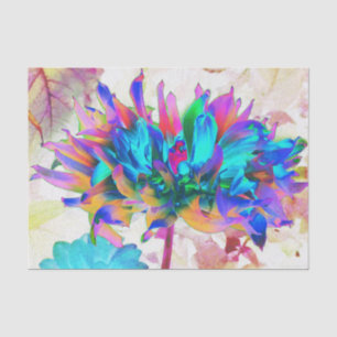 Stunning Watercolor Rainbow Cactus Dahlia Tissue Paper