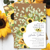 Stunning Watercolor Sunflowers Bridal Shower