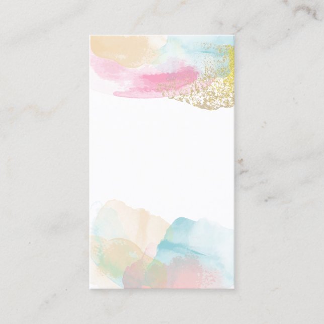 Stunning Watercolor Wash Marketing Promotional  Business Card (Front)