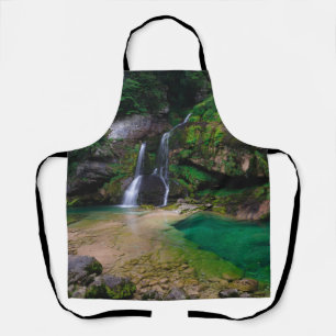 Stunning waterfall Virje, Slovenia Poster Apron