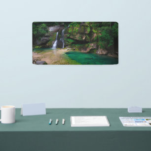 Stunning waterfall Virje, Slovenia Poster Banner