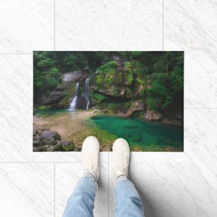 Stunning waterfall Virje, Slovenia Poster Doormat