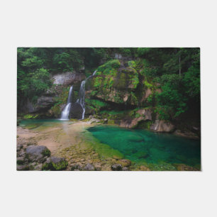 Stunning waterfall Virje, Slovenia Poster Doormat