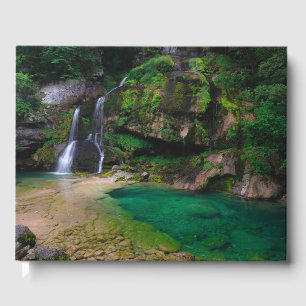 Stunning waterfall Virje, Slovenia Poster Guest Book