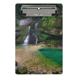 Stunning waterfall Virje, Slovenia Poster Mini Clipboard