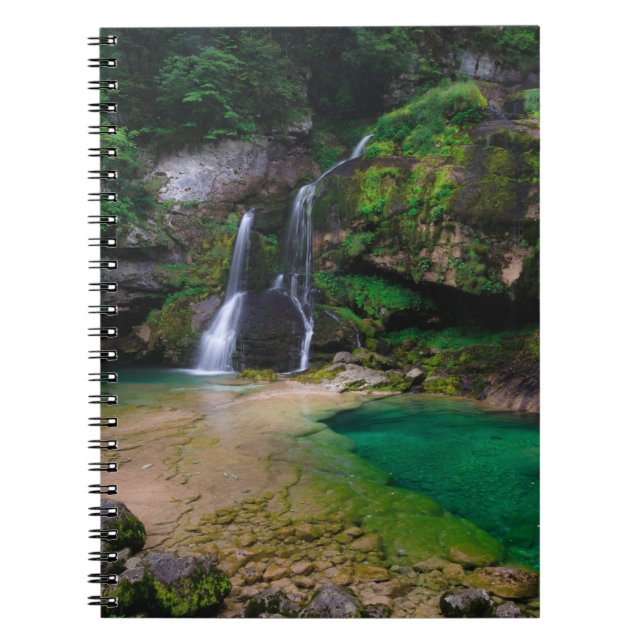 Stunning waterfall Virje, Slovenia Poster Notebook (Front)