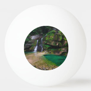 Stunning waterfall Virje, Slovenia Poster Ping Pong Ball