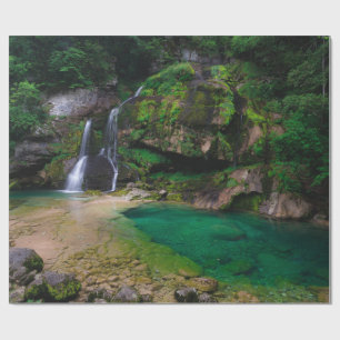 Stunning waterfall Virje, Slovenia Poster Wrapping Paper