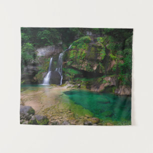 Stunning waterfall Virje, Slovenia Tapestry