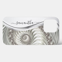 Stunning White Metallic Handwritten Monogram