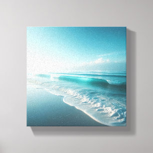 Stunning White Sand Ripples on Tropical Beach Canvas Print