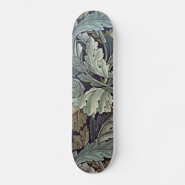 Stunning William Morris Acanthus Leaf Design Skateboard (Front)