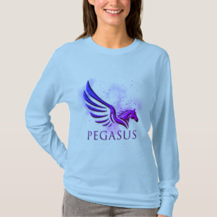 Stunning Winged Pegasus Cosmic Background T-Shirt