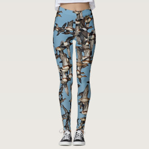 Stunning Winter Ducks in Flight Leggings