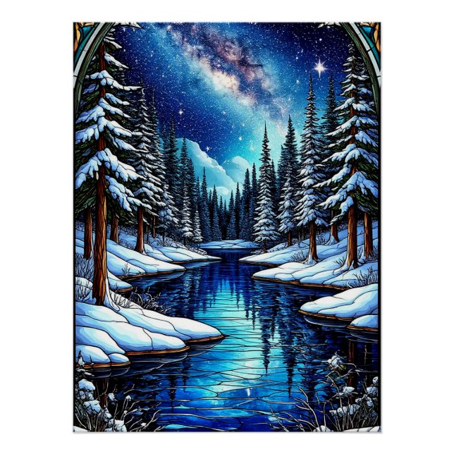 Stunning Winter Landscape with Snow Poster (Front)