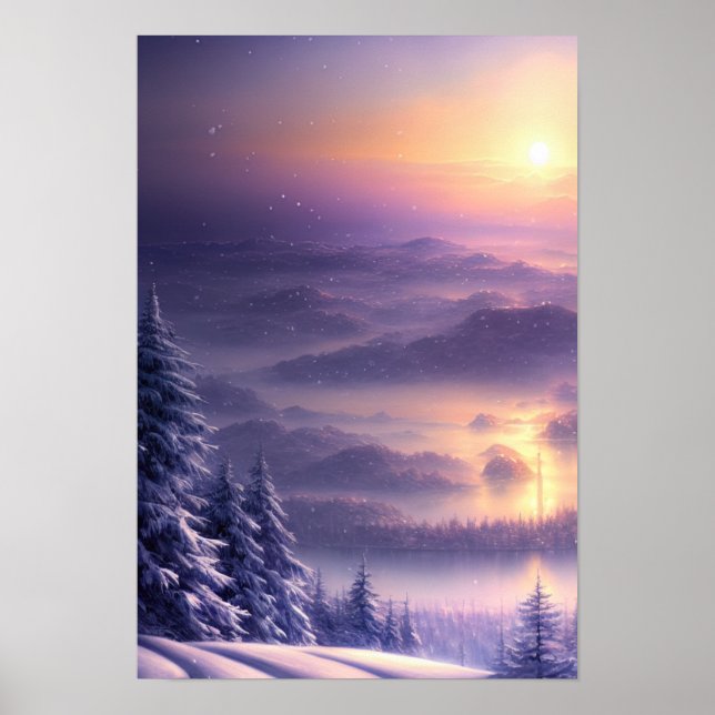 Stunning Winter Sunrise Poster (Front)