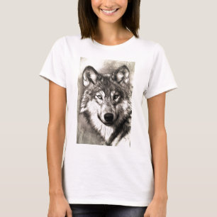 Stunning wolf face photo print accessories therian T-Shirt