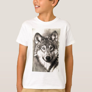 Stunning wolf face photo print accessories therian T-Shirt