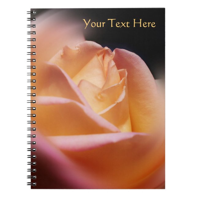 Stunning Yellow Rosebud Flower Spiral Notebook (Front)