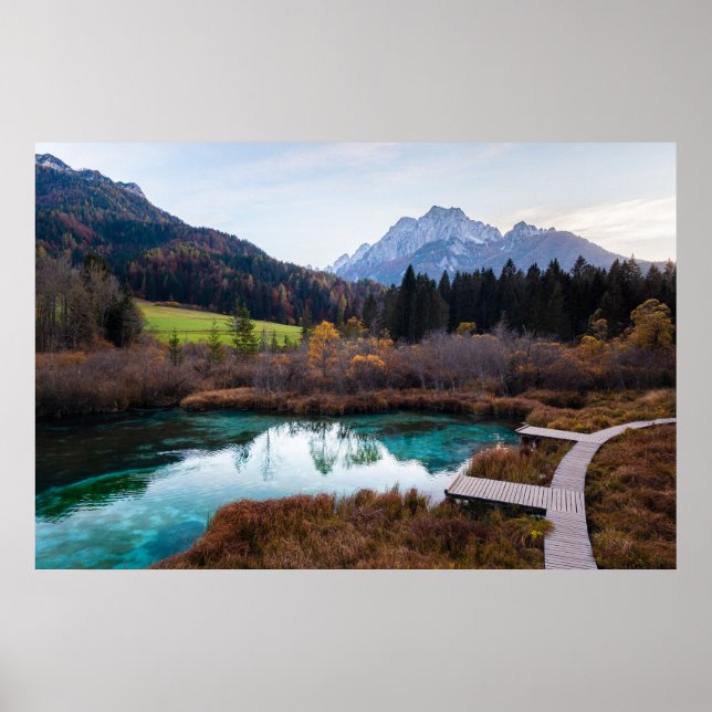 Stunning Zelenci, Slovenia in autumn Poster (Front)