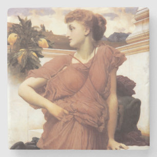 Stunningly Beautiful Woman at the Fountain Stone Coaster