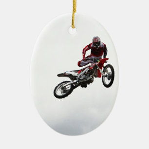 Stunt Bike Ceramic Tree Decoration