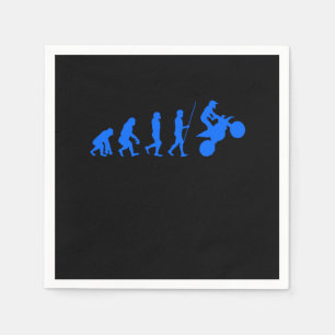 Stunt Biker Motocross Dirt Bike Motorist Motorcycl Napkin
