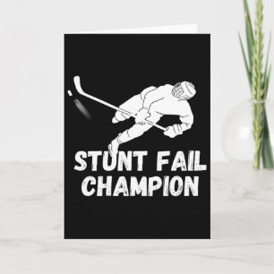 Stunt Fail Champion Funny Injury Recovery Ice Hock Card