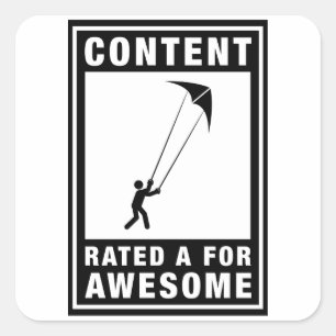 Stunt Kiting Square Sticker