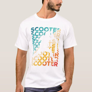 Stunt Scooter Skater Scooter Tricks Kids Vintage K T-Shirt