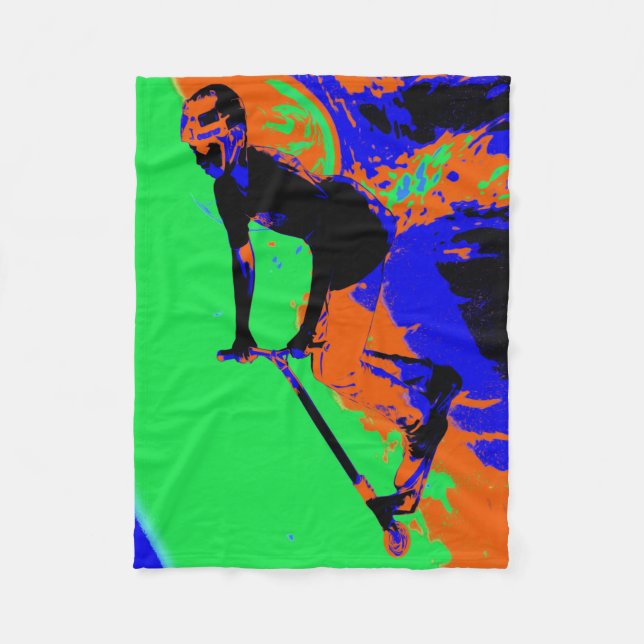 Stunt Scooter Speedster - Scooter Boy  Blanket (Front)