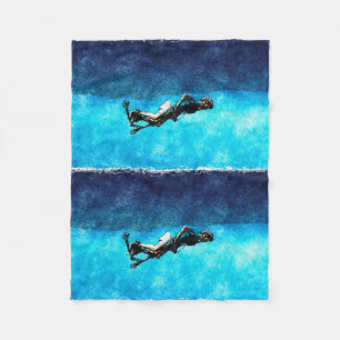 Stunt Scooter Sports Fleece Blanket