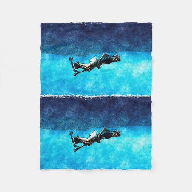 Stunt Scooter Sports Fleece Blanket (Front)