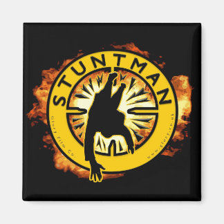 Stuntman Fridge Magnet - 2"x2" square