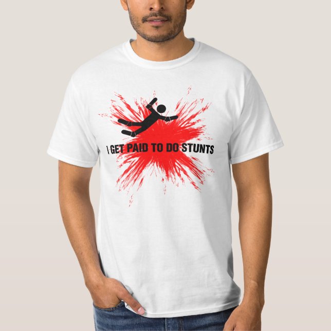 STUNTMAN PROFESSIONAL (black/red) T-Shirt (Front)
