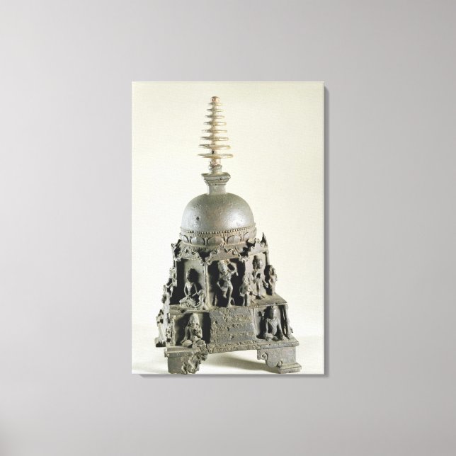 Stupa, Pala, Nalanda, Bihar (bronze) Canvas Print (Front)