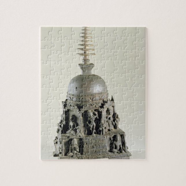 Stupa, Pala, Nalanda, Bihar (bronze) Jigsaw Puzzle (Vertical)