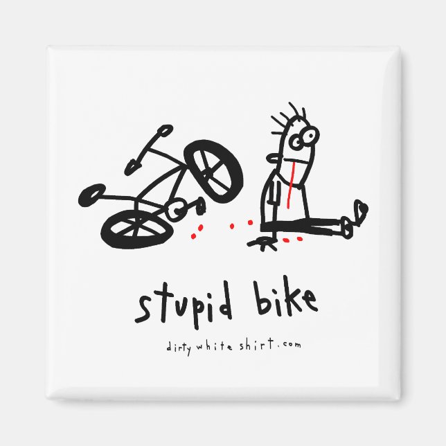 Stupid Bike Magnet (Front)
