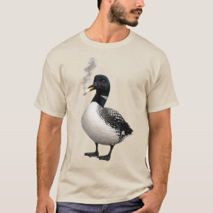 stupid Canadian wolf bird common loon Smoking meme T-Shirt