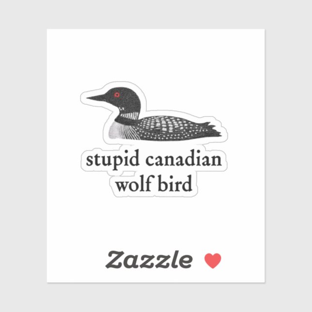 Stupid Canadian Wolf Bird Hockey Romance for Hocke (Sheet)